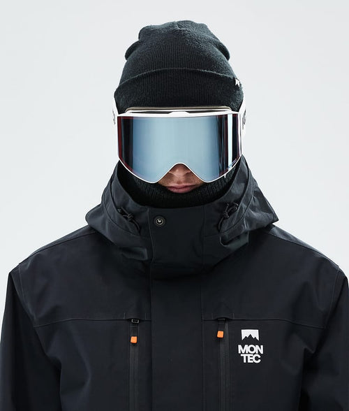 Masque De Ski – Noir Avec Écran Miroir Bleu Lune