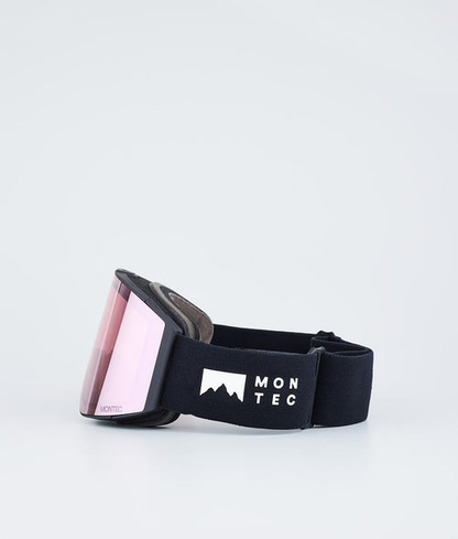 Masque De Ski – Noir Avec Écran Miroir Rose Saphir