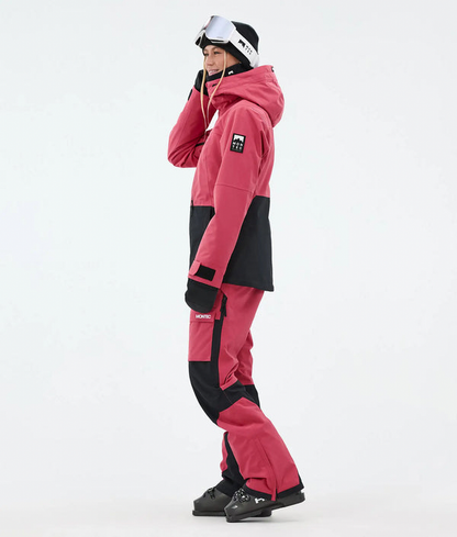 Moss W Veste de ski pour femme – Rouge clair / Noir